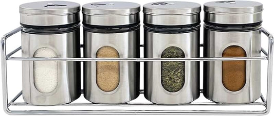Set of 8 clear stackable fridge and pantry storage bins