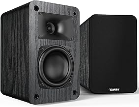 Passive bookshelf speakers with 3.5" woofer and silk horn tweeter