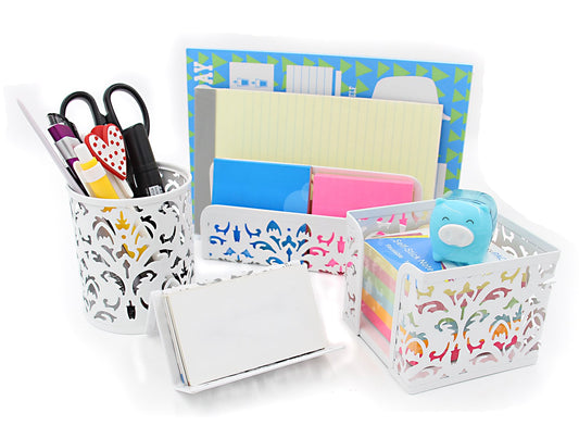 5-Piece Desk Organizer Set with Mail Sorter and Accessories