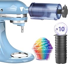 Shaved Ice Attachment for Stand Mixer with 10 Molds