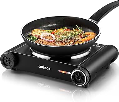 1500W Electric Single Burner with Cast Iron Top