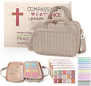 Large Bible Cover with Study Supplies and Pens