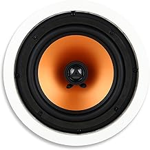 Round in-ceiling speaker with 8-inch woofer and 1-inch tweeter