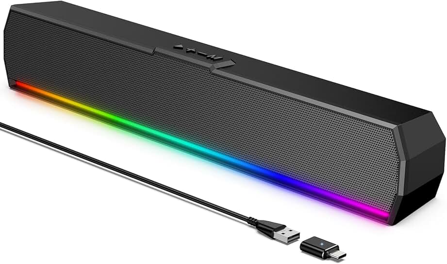 USB Computer Speakers with Stereo Sound and RGB Lights