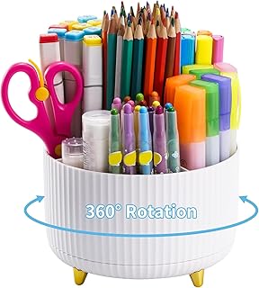 Rotating Desk Organizer with 5 Compartments