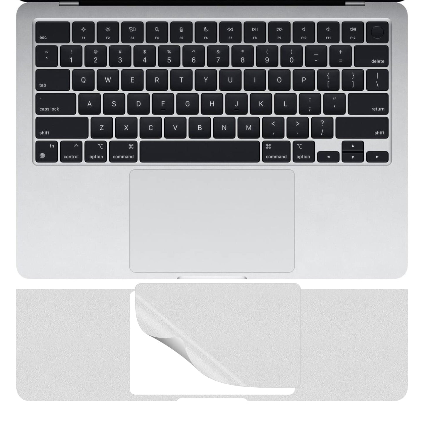 Silver Palm Rest Skin for MacBook Air 13.6"