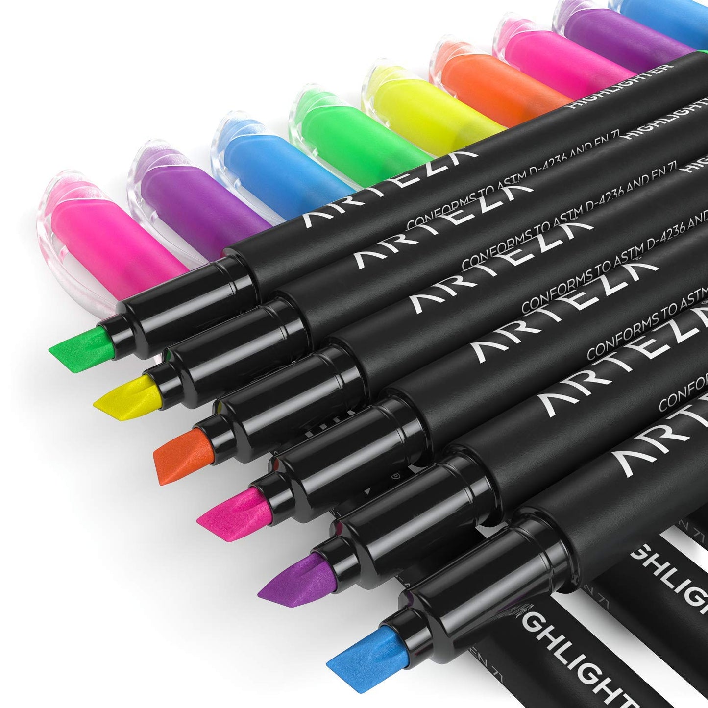 Set of 30 Neon Highlighters with Narrow Tips