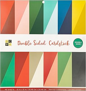 Multi-Colored Double Sided Cardstock, 12x12, 40 Sheets
