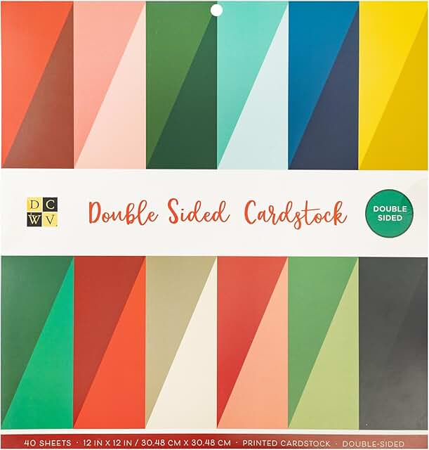 Multi-Colored Double Sided Cardstock, 12x12, 40 Sheets