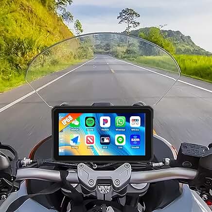 Wireless CarPlay and Android Auto for Motorbike with GPS and Bluetooth