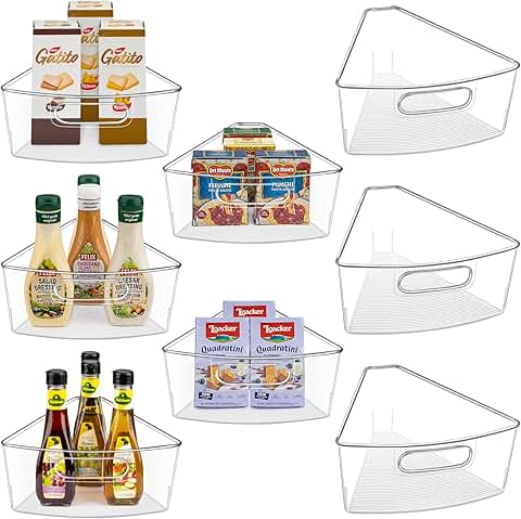 Corner Cabinet Organizer Bins for 26-32 Inch Diameter, 8 Pack