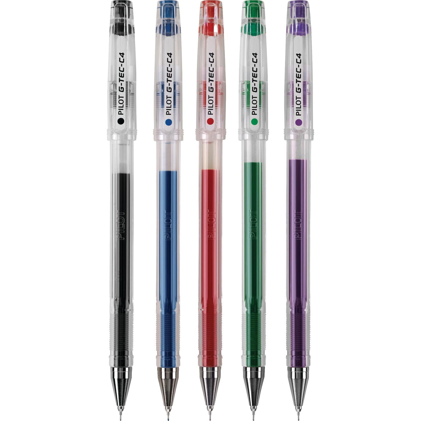 Set of 5 Gel Ink Pens with 0.4mm Fine Point