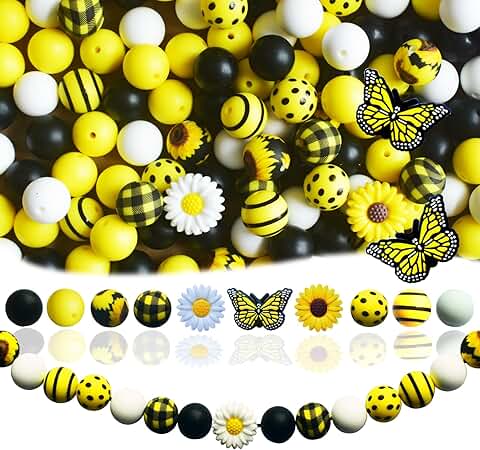 132pcs Butterfly Silicone Beads Kit for Jewelry Making