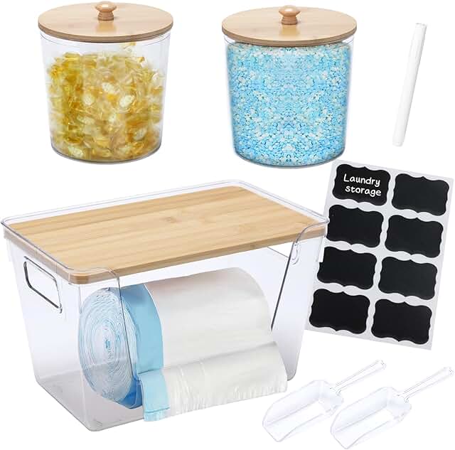 3-Piece Trash Bag and Laundry Pod Storage Set
