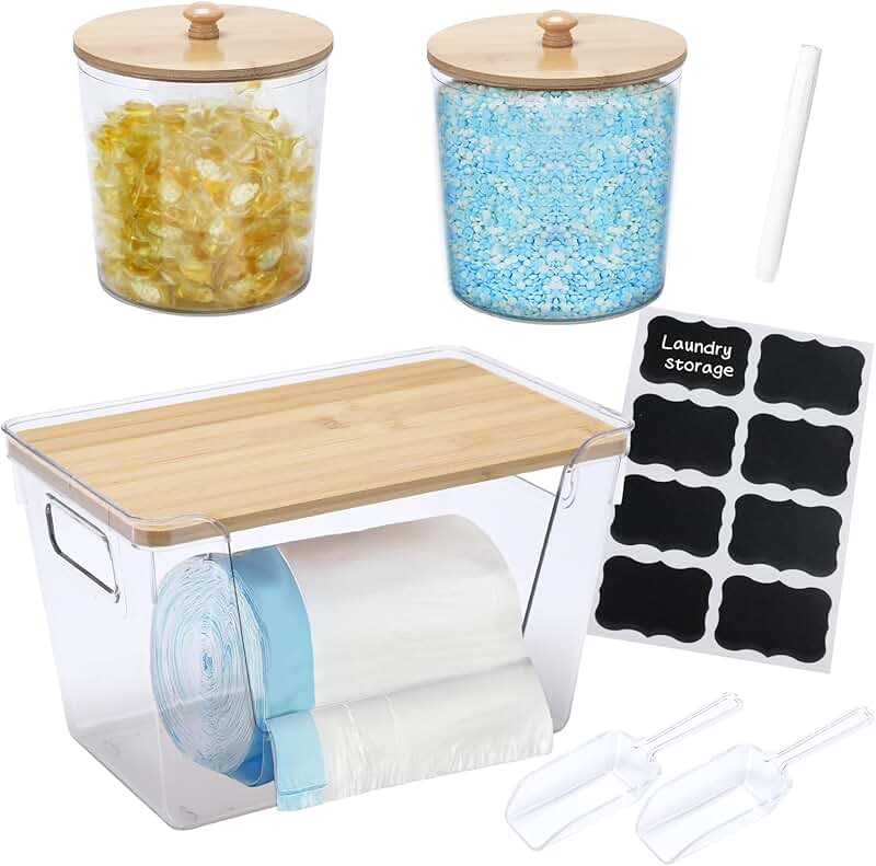 3-Piece Trash Bag and Laundry Pod Storage Set
