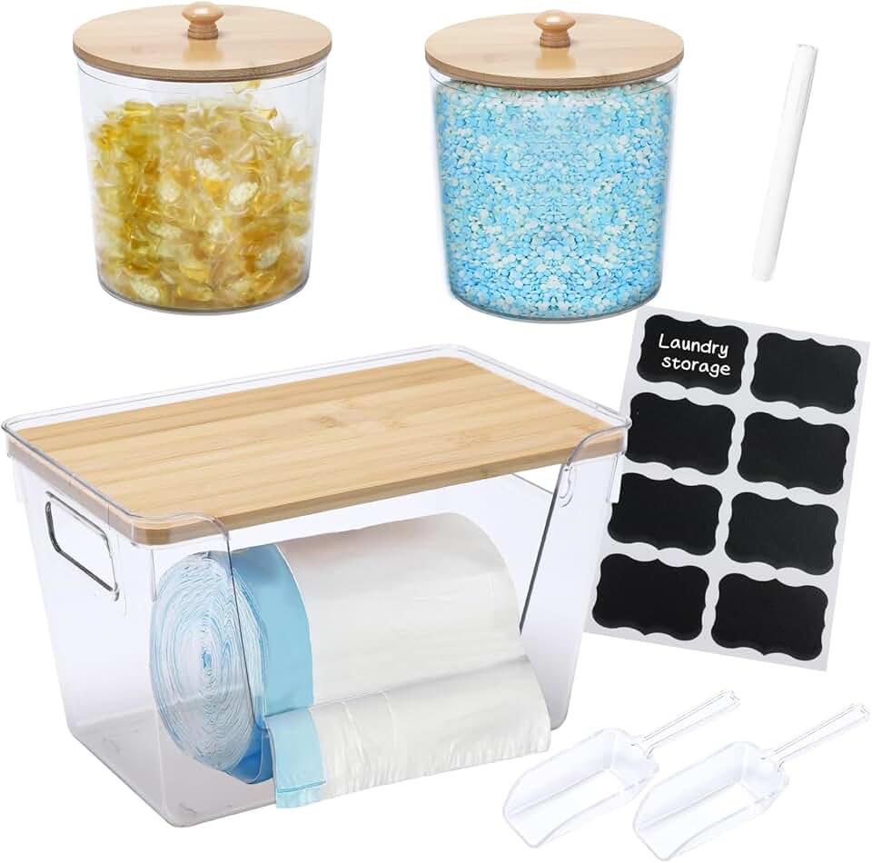 3-Piece Trash Bag and Laundry Pod Storage Set