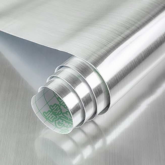 Extra Wide Stainless Steel Contact Paper for Appliances