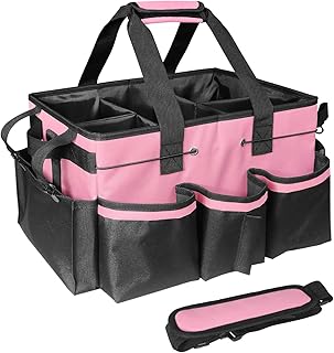 Large Cleaning Supplies Organizer with Handles and Divider