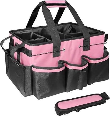 Large Cleaning Supplies Organizer with Handles and Divider