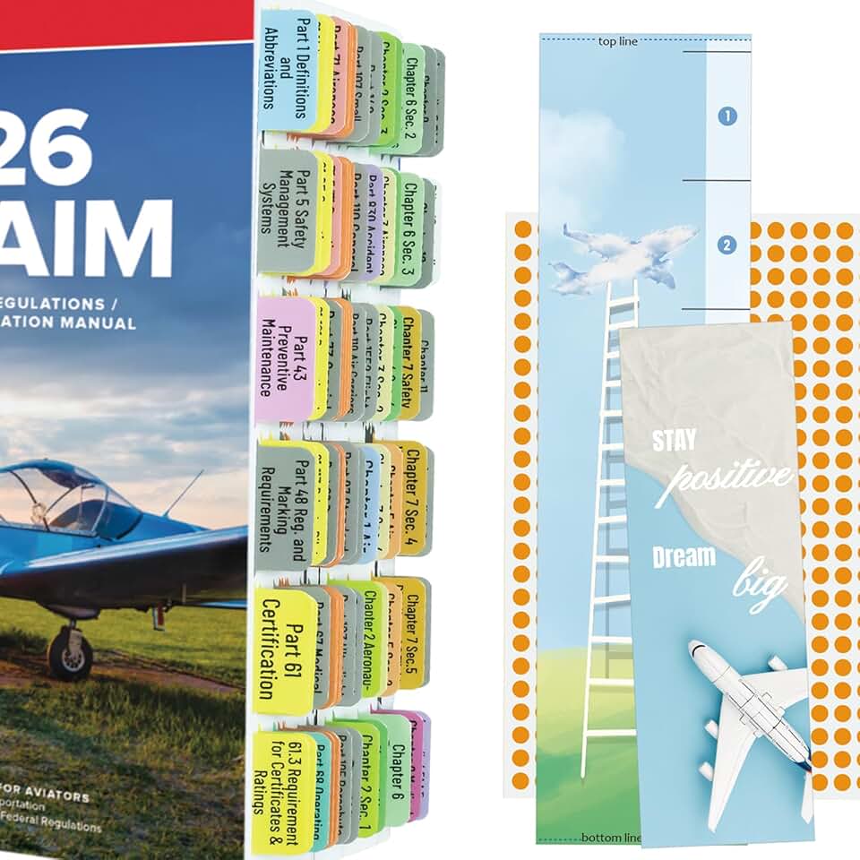 Color-Coded Laminated Tabs for Pilot's License
