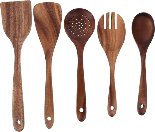 Heat-Resistant Silicone and Steel Cooking Utensil Set