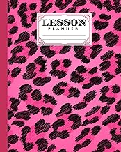 Elementary and high school lesson planner with leopard print cover