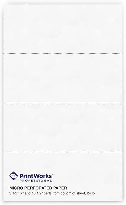 Legal Perforated Paper, 8.5 x 14 inches, 2500 sheets