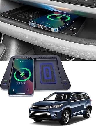 Wireless Phone Charger and Organizer for Toyota Highlander