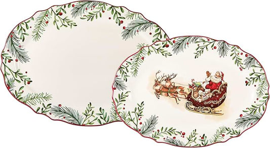 7-Piece Christmas Tree Holiday Serving Dish Set