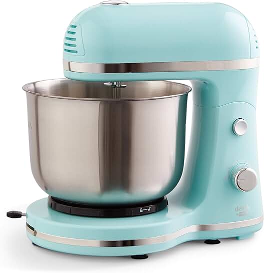 Compact 3.5 Quart Stand Mixer with Beaters and Dough Hooks