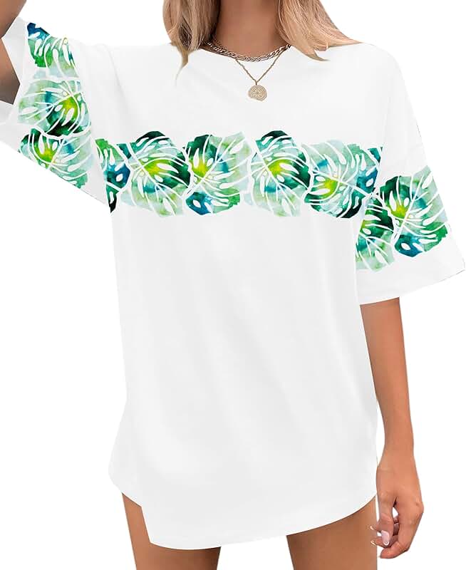 Women’s Hawaiian Aloha Tropical Flower Short Sleeve T-Shirt