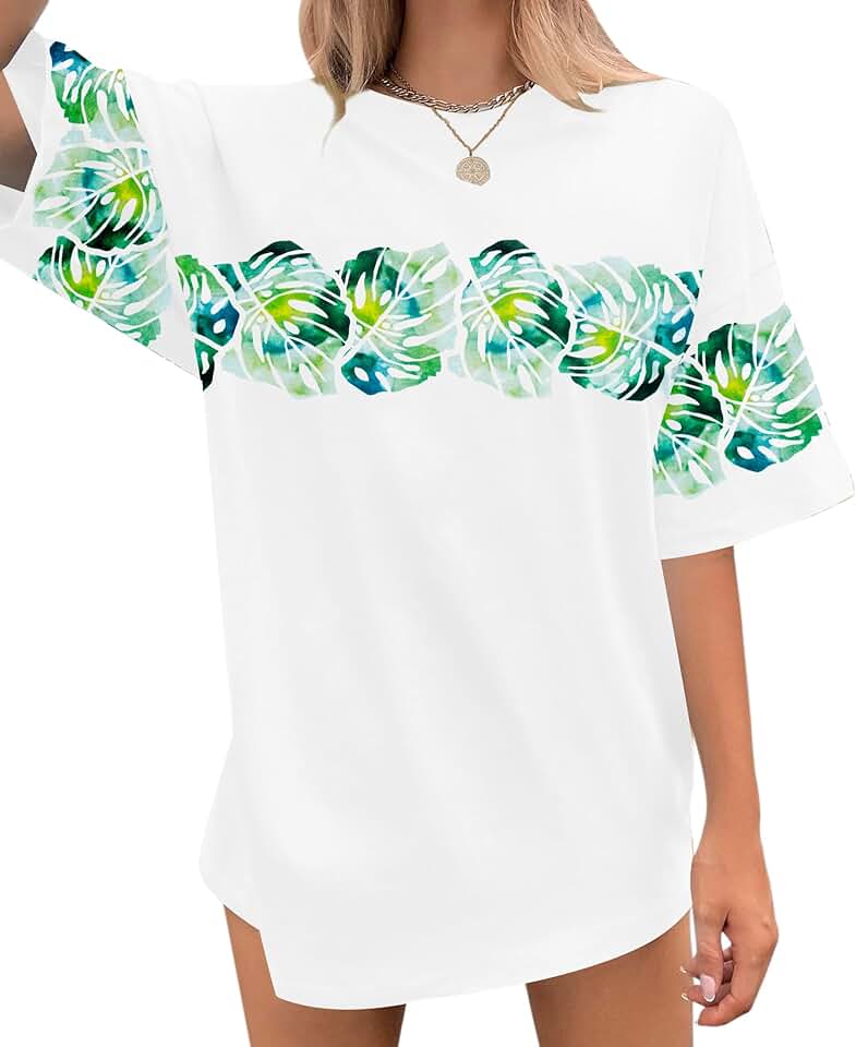 Women’s Hawaiian Aloha Tropical Flower Short Sleeve T-Shirt