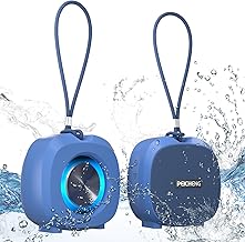 Small waterproof portable Bluetooth shower speaker with stereo sound