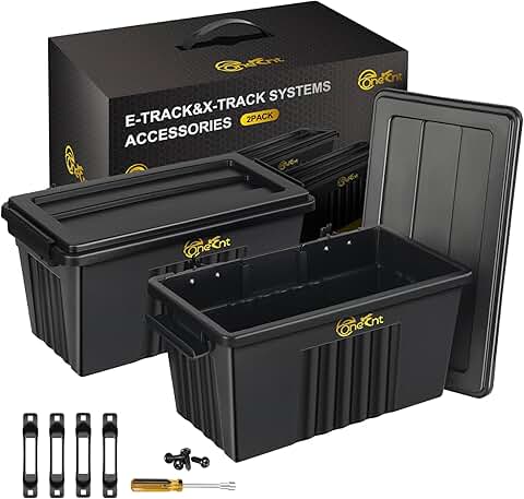 Two E-Track Storage Bins for Trailer and Workshop