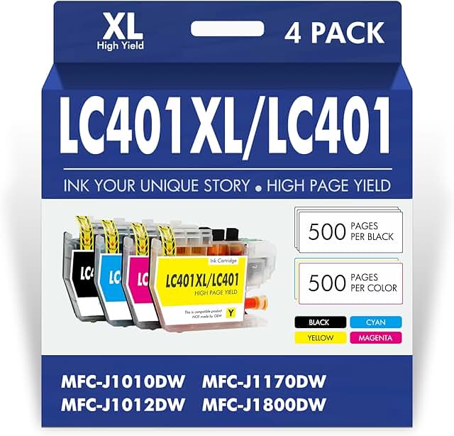 High Yield Ink Cartridges for Brother MFC-J1010DW