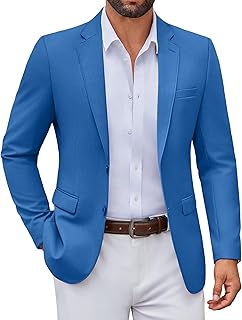 Men's Slim Fit Casual Sport Coat with Two Buttons