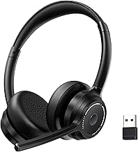 Wireless Headset with Mic for Work and Noise Canceling