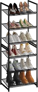 Six-Tier Tall Shoe Rack with Adjustable Shelves