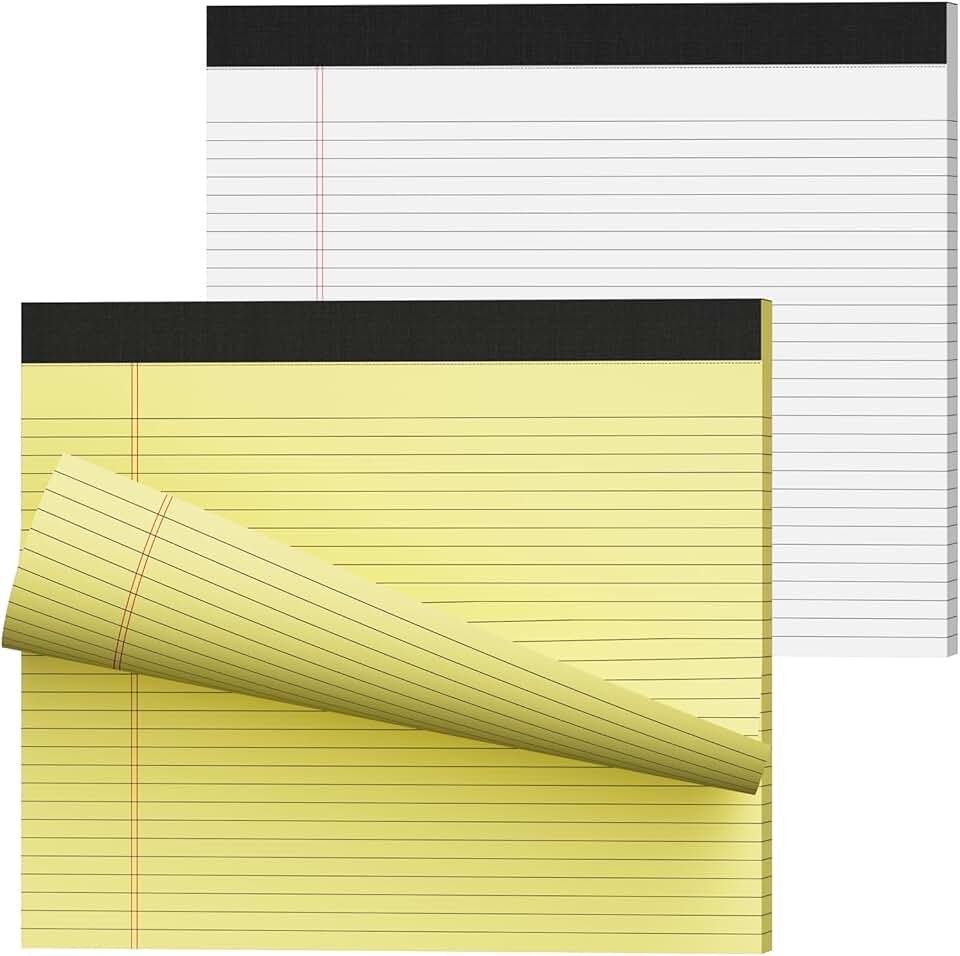 Legal Pads, 11x9.5 inches, 2-pack, college ruled