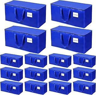 16 Large Heavy Duty Moving Bags with Handles and Zippers
