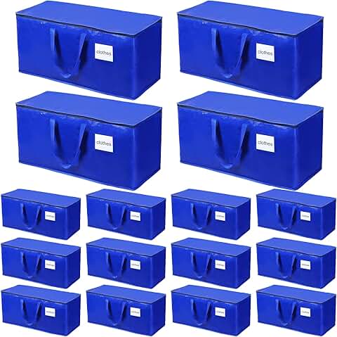 16 Large Heavy Duty Moving Bags with Handles and Zippers