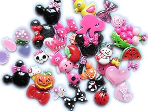 Bulk Pack of 100 Resin Flatback Craft Embellishments