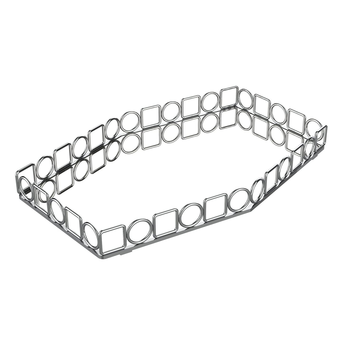 Circles  Squares Large, Home Dcor, in Chrome Mirror Vanity Tray