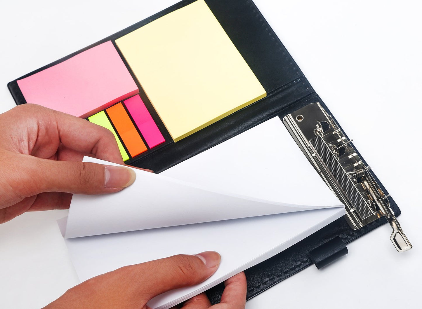 Sticky Notes and Page Markers Set with Pen and Holder