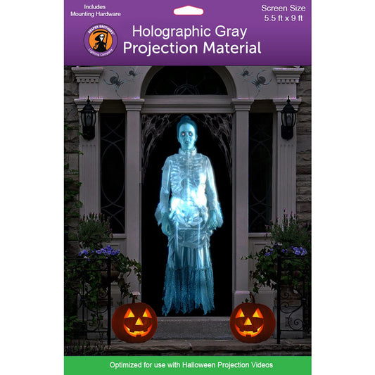 (5.5 ft x 9 ft) Holographic Rear Projection Screen with Mounting Hardware for Projecting Videos