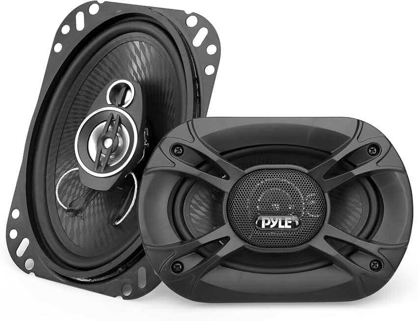 3-Way Car Stereo Speakers, 300W, 4x6 Inches, Pair