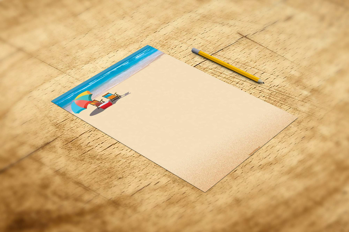 Ocean View Letterhead Sheets, 8.5 x 11, 60 Sheets