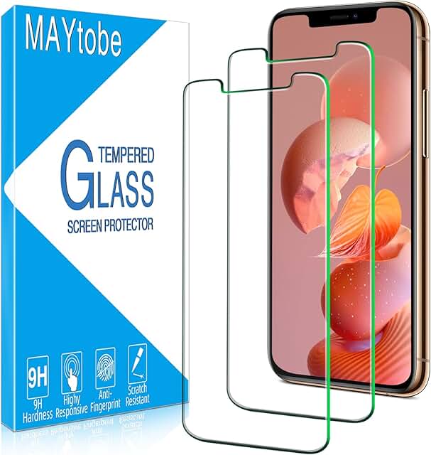 Two-Pack Tempered Glass Screen Protectors for iPhone 11 Pro Max and Xs Max
