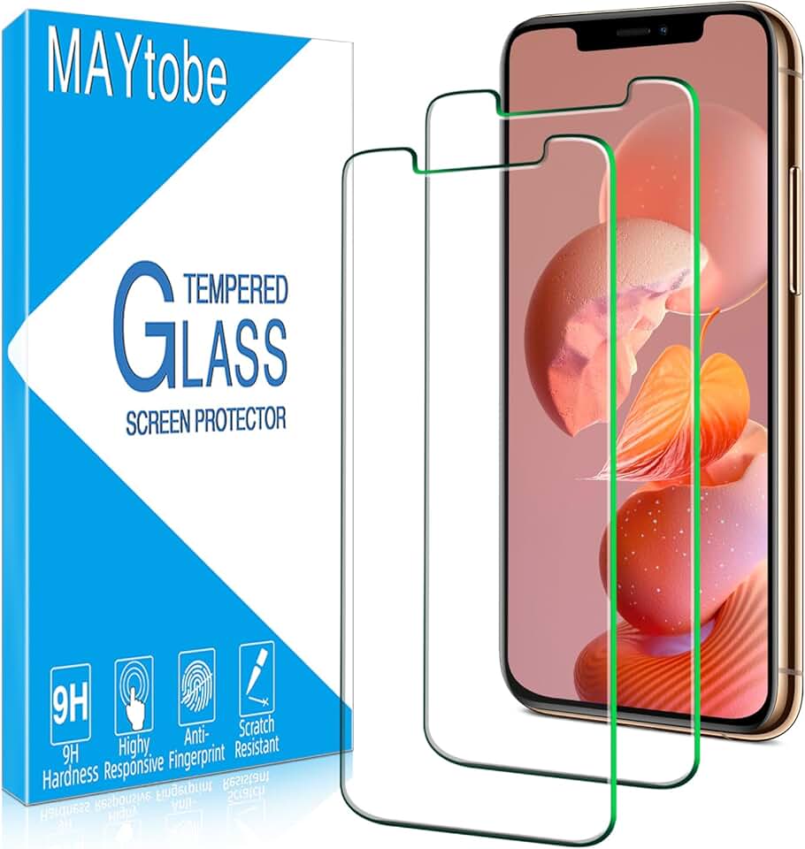 Two-Pack Tempered Glass Screen Protectors for iPhone 11 Pro Max and Xs Max