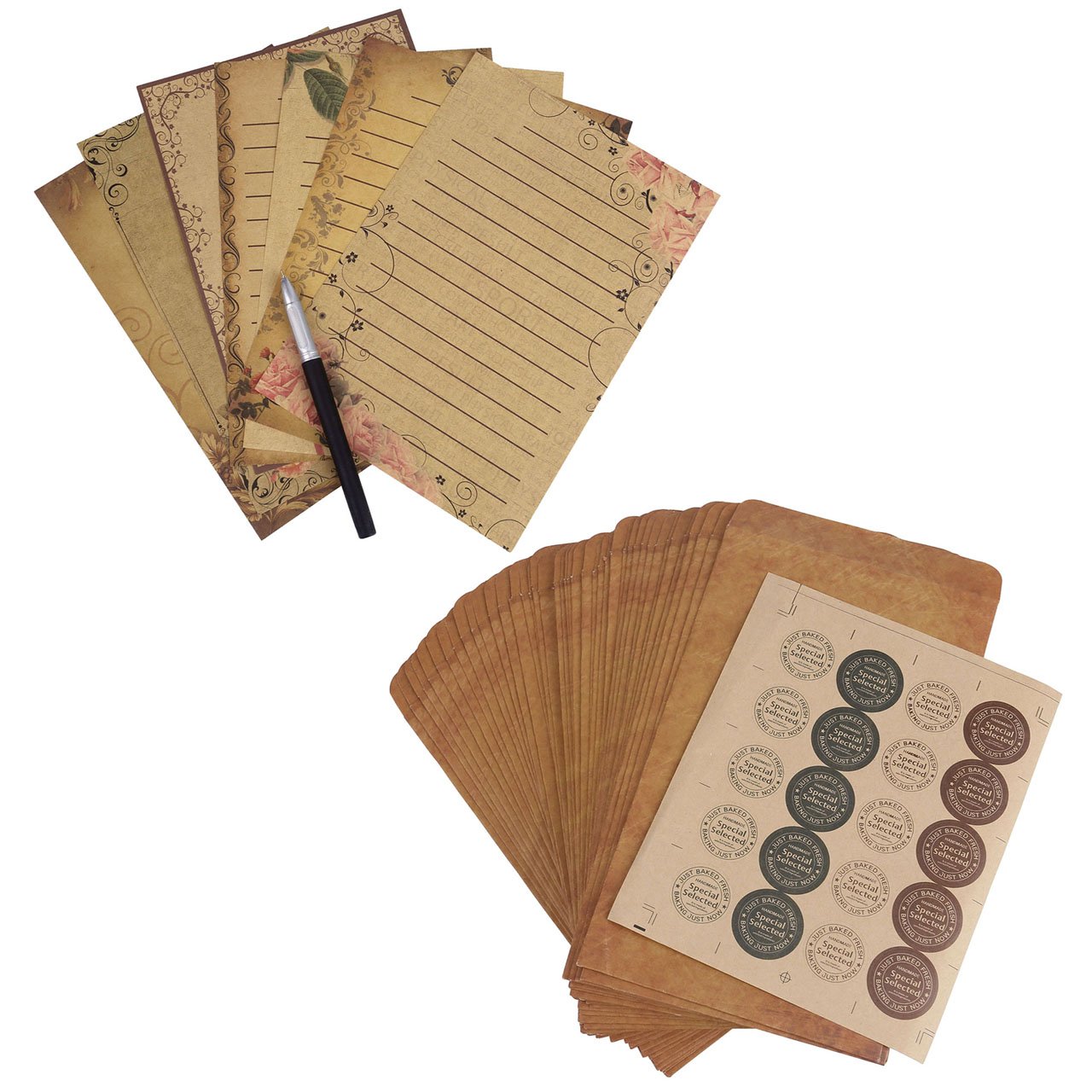 126-Piece Stationery and Envelope Set with Stickers